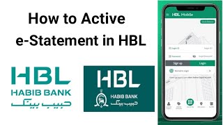 How to Active estatement by HBL Mobile App  hbl account statement online  HBL Mobile [upl. by Adey]