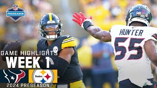 Houston Texans vs Pittsburgh Steelers  2024 Preseason Week 1 Game Highlights [upl. by Acinnad903]