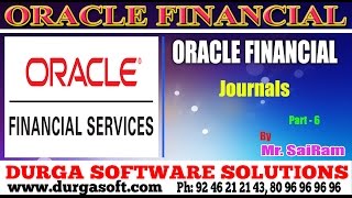 Oracle Finacialonline trainingJournals Part6 by SaiRam [upl. by Fenelia]