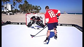 ALEKSANDER BARKOV VS PAVEL BARBER  HockeyShot Shootout Challenge [upl. by Helenka431]