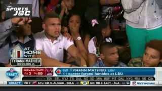 Tyrann Mathieu name being call at draft and his reaction [upl. by Imuyam]