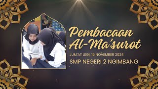 KEGIATAN JUMAT LEGI  PEMBACAAN ALMASUROT BERSAMA  SMP NEGERI 2 NGIMBANG [upl. by Retha704]