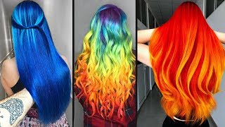 Top 10 Amazing Hair Color Transformation For Long HairRainbow Hairstyle Tutorials Compilations [upl. by Moishe]