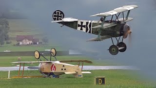 WW I Dogfight Reenactment with gunfire  Fokker Dr1 vs FVM Ö1 Tummelisa [upl. by Tati495]