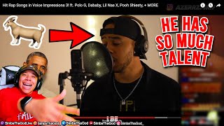 Azerrz  Hit Rap Songs in Voice Impressions 3  SimbaThaGod Reacts [upl. by Gnek450]