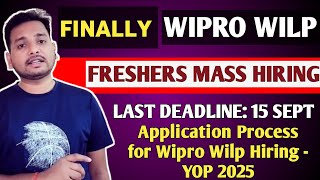 WIPRO WILP LATEST HIRING 🔥  OFF CAMPUS DIRECT HIRING  FRESHERS HIRING  DIRECT TEST  JOBS  APPLY [upl. by Nosle912]