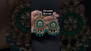 Chandbali weddingjewelry earrings shringarjewellery meeshojewellaryhaul meeshofinds meesho [upl. by Ofilia]