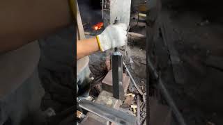 Thermal installation process of steel knife wood handle [upl. by Engleman]