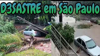 Temporal em São Paulo deixa cidade destruída alerta para novos temporais [upl. by Cattier]