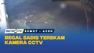 Aksi Begal Merampas Motor di Jalan Sumarsono Medan Terekam CCTV [upl. by Kaiulani107]