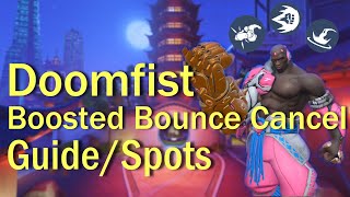 NEW Tank Doomfist Tech quotBOOSTED BOUNCE CANCELquot TutorialSpots [upl. by Erving]