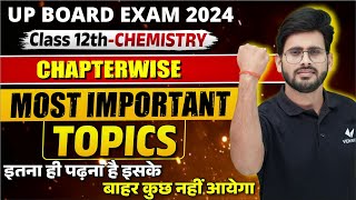 Class 12 Chemistry Chapterwise Most Important Topics 2024  12th Chemistry Questions 2024 Board Exam [upl. by Otrevlig70]