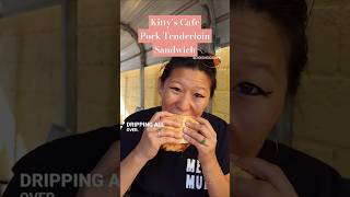 The most famous porkTenderloinSandwich in KansasCity kittyacafe [upl. by Geller]