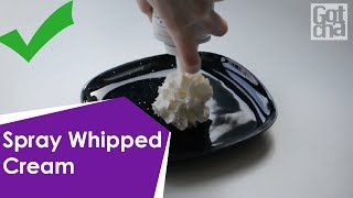 Short howto video  Spray Whipped Cream [upl. by Tichonn487]