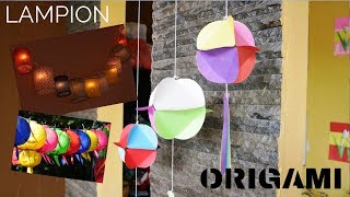 Cara membuat lampion dari kertas origami prakarya TK SD [upl. by Dasie]