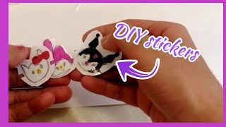 DIY stickers How to make stickers at home Easy stickers [upl. by Adnak530]