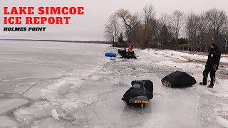 Lake Simcoe Ice Report Holmes Point [upl. by Arnoldo]