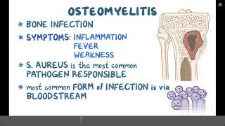 Osteomyelitis  Causes Symptoms Diagnosis amp Treatment Pathology [upl. by Mylander]