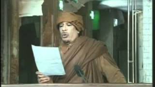 Aljamahiriya TV Libya  Muammar Al Gaddafis big full speech February 2011 Tripoli [upl. by Linzer23]