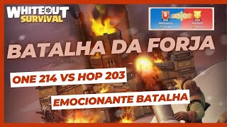 BATALHA NA FORJA  EMOCIONANTE BATALHA  ONE 214 vs HOP 203  Whiteout Survival [upl. by Gerdi]