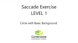 Vestibular amp Concussion Exercise  Saccade Level 01 [upl. by Nore]