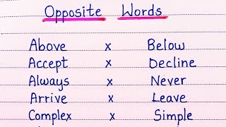 Opposite Words in English Opposite Words for kids Opposite Words for grade 1 Opposite Words for ukg [upl. by Anitnegra]