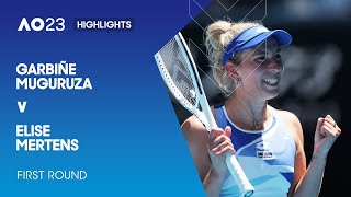 Garbiñe Muguruza v Elise Mertens Highlights  Australian Open 2023 First Round [upl. by Dorman]