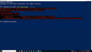 AddAppxPackage The specified service does not exist as an installed service  Windows Powershell [upl. by Georglana]