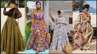 💯Model de Robe Africaine très belle tenue Africaine Longue milongue waxpagne Ankara casual dress [upl. by Riamu]