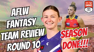 AFLW Fantasy 2024 Team Review Round 10  SEASON DONE [upl. by Mahla]