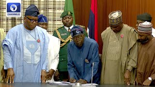 Tinubu Signs N287tn 2024 Appropriation Bill Into Law [upl. by Grose856]