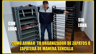 COMO ARMAR TU ZAPATERO DE MANERA SENCILLA 👠👢👞👟🥾 fácil y rápido Shoe rack storage [upl. by Nylazor349]