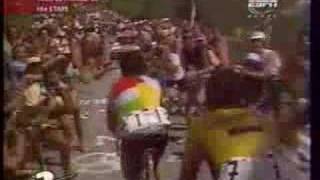 Tour de France 1986  Hinault et LeMond à lAlpe dHuez [upl. by Ruyle]