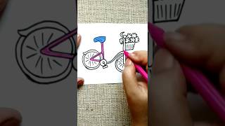 Easy Cycle drawing for kidscycle shorts youtubeshorts shortsvideo viral trending [upl. by Aw332]