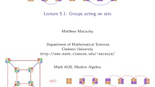 Visual Group Theory Lecture 51 Groups acting on sets [upl. by Samford550]