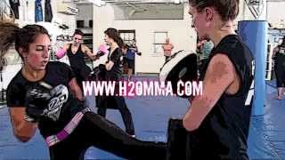 Montreals 1 Womens Only Kickboxing Boot Camp  H2O MMA [upl. by Erdnuaed]