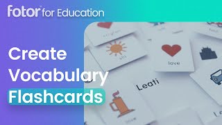 How to Create Flashcards Online  Fotor For Education [upl. by Ahsataj629]