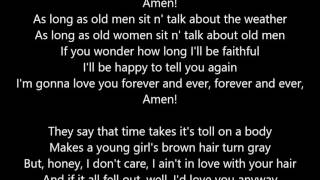 Randy Travis  Forever and Ever Amen  Lyrics Scrolling [upl. by Florida]