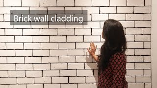 Faux brick cladding installation India l décor Interior wall cladding ideas l Ask Iosis Hindi [upl. by Akinert]