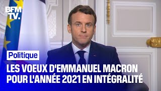 Les vœux dEmmanuel Macron pour lannée 2021 en intégralité [upl. by Godliman999]