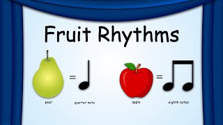 Fruit Rhythms 1  Music Rhythms  Green Beans Music [upl. by Engdahl]