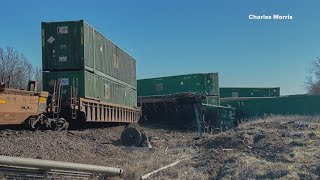 Train derails in Parker County after colliding with 18wheeler stuck in crossing officials say [upl. by Itoc472]