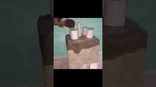 Flower Pots out of Cloth Cement cementcreations pottery cementflowerpot cementcraftideas diy [upl. by Noiroc]