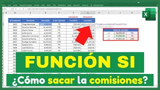 🔴Función SI con 3 CONDICIONES🧐Calcular las COMISIONES por VENTAS de un TRABAJADOR en Excel [upl. by Strohbehn]