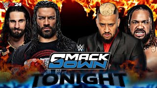 FULL MATCH — Roman Reigns amp Seth quotFreakinquot Rollins vs Solo Sikoa amp Jacob Fatu  WWE SMACKDOWN 2024 [upl. by Klos30]