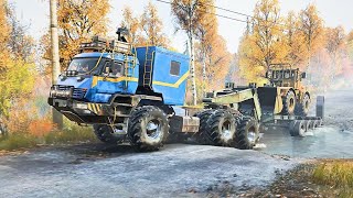 Super Heavy Off Road Truck 6x6 Transport KMZ700  SnowRunner [upl. by Eirrehc]