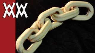 Make a wood chain using a router [upl. by Idnat]