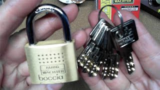 169 Burg Wachter Boccia 40mm Brass Padlock picked open [upl. by Nosnah137]