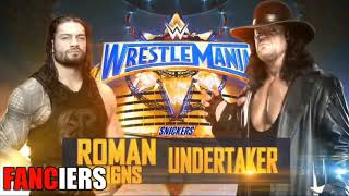 Roman Reigns vs Undertaker full match 4K WrestleMania 33 [upl. by Niloc]