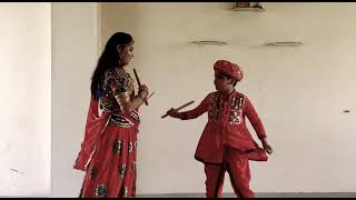 DANDIYA DANCE DONE BY ME AND MY MOM [upl. by Kunz]